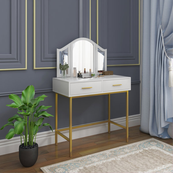 Canora Grey Montvale Dressing Table with Mirror & Reviews Wayfair.co.uk